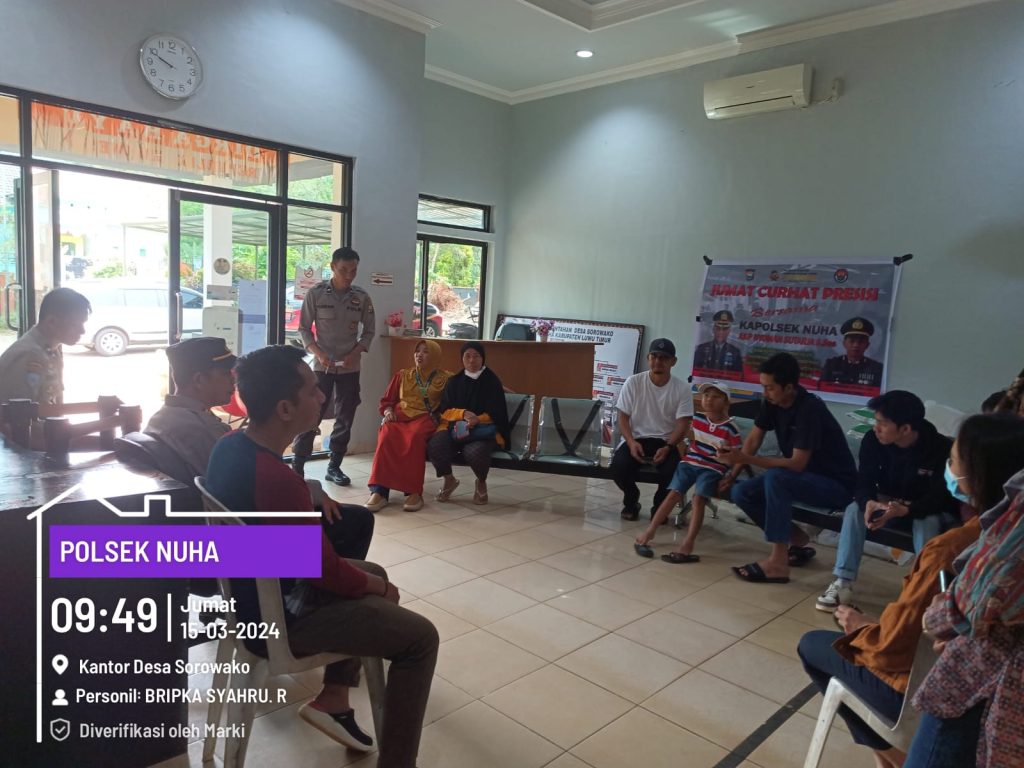 JUMAT CURHAT, POLSEK MANGKUTANA DENGARKAN LANGSUNG KELUHAN WARGA